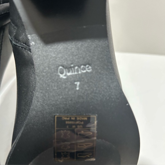 Quince Italian Leather Stretch Sock Ankle Boot Bootie Black Women’s Size 7 NEW - Picture 6 of 6